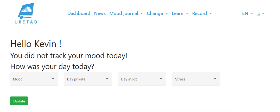 Demo Dashboard Mood Journal